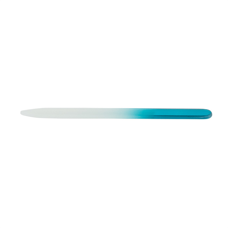 Pilník skleněný oboustranný 14 cm - modrý